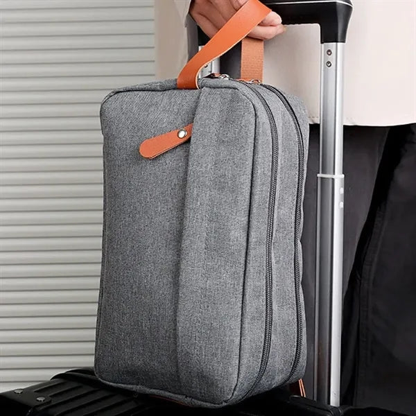 300D Oxford Waterproof Double Travel Toiletry Bag