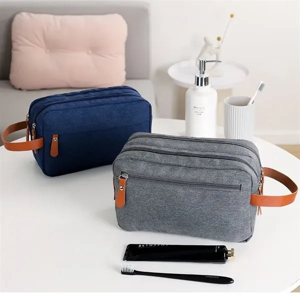 300D Oxford Waterproof Double Travel Toiletry Bag