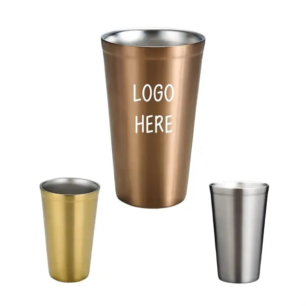 16 oz Stainless Steel Cold Drink Cup