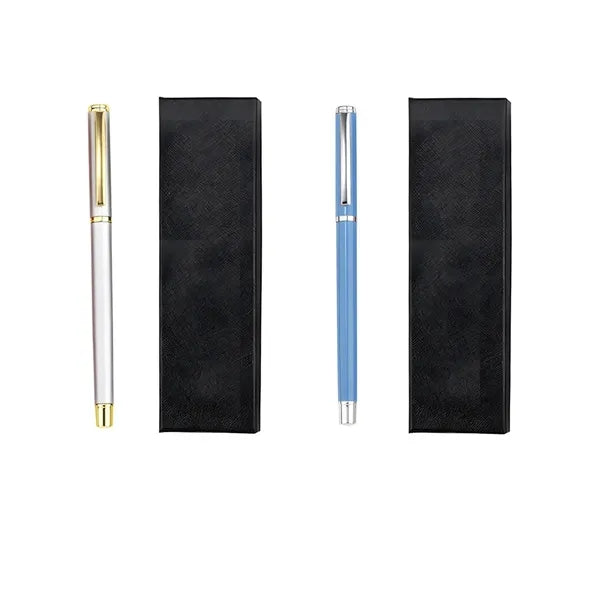 Luxury Metal Pen Gift Set w/ Matte Black Barrel & Ink