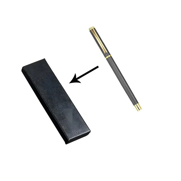 Luxury Metal Pen Gift Set w/ Matte Black Barrel & Ink