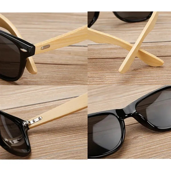 Bamboo Wooden Polarized Retro UV Protected Unisex Sunglasses
