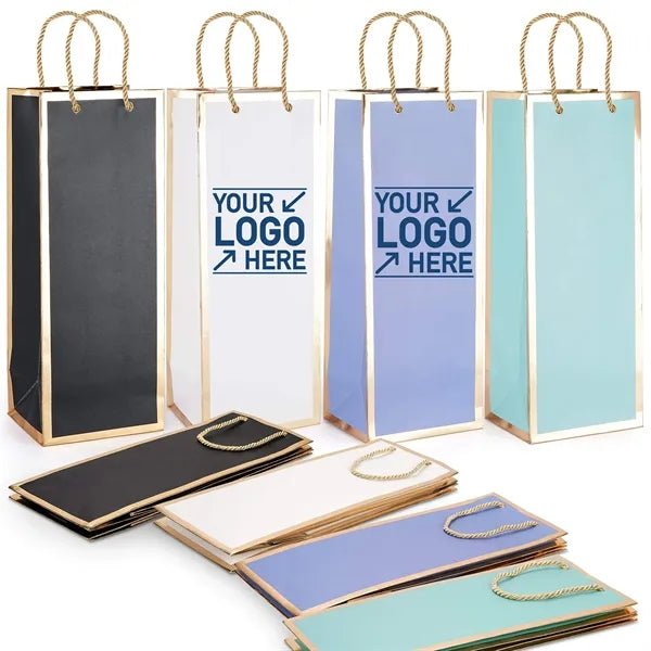 Single Gold Foil Wine Bag