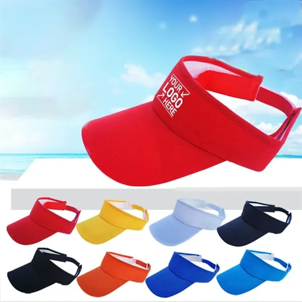 100% Cutton Outdoor Sports Dyed Sun Golf Hat Visor