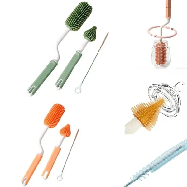 Silicone Baby Bottle Cleaning Brush Kit