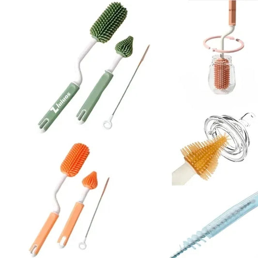 Silicone Baby Bottle Cleaning Brush Kit