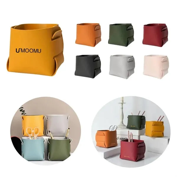 PU Leather Standing Pen Holder