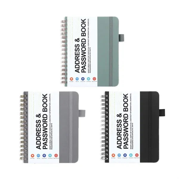 Address and Password Book with Laminated Alphabetical Tabs