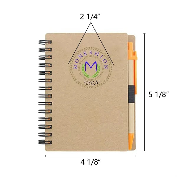 Kraft Paper Spiral Notepad & Pen Set