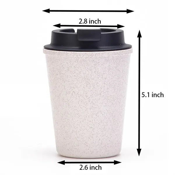 12oz Wheat Straw Tumbler Organic Eco Friendly Coffee Mug