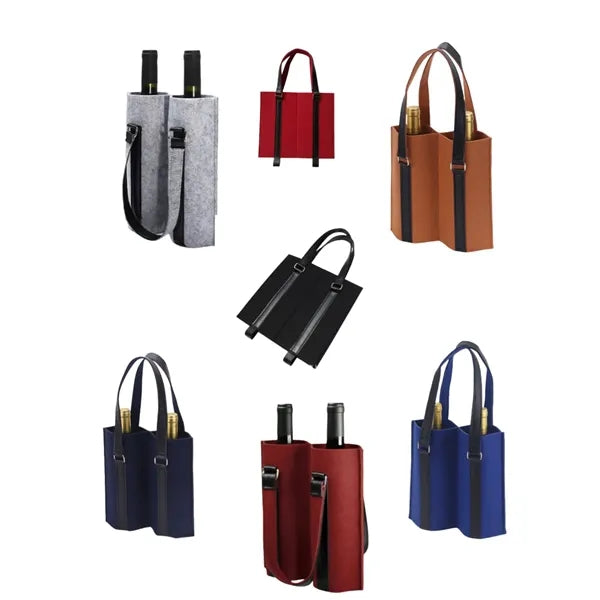 Felt Wine Carrier Tote Gift Bag