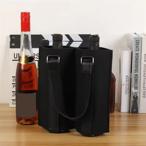 Felt Wine Carrier Tote Gift Bag