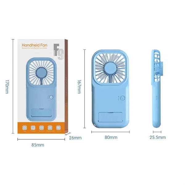 USB Portable Mini Fan Foldable Phone Stand 3 Speed
