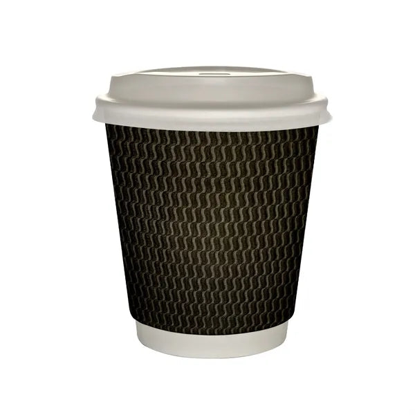 10 oz Full Color Wave Insulated Paper Cup With Lid