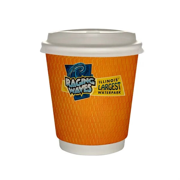 10 oz Full Color Wave Insulated Paper Cup With Lid