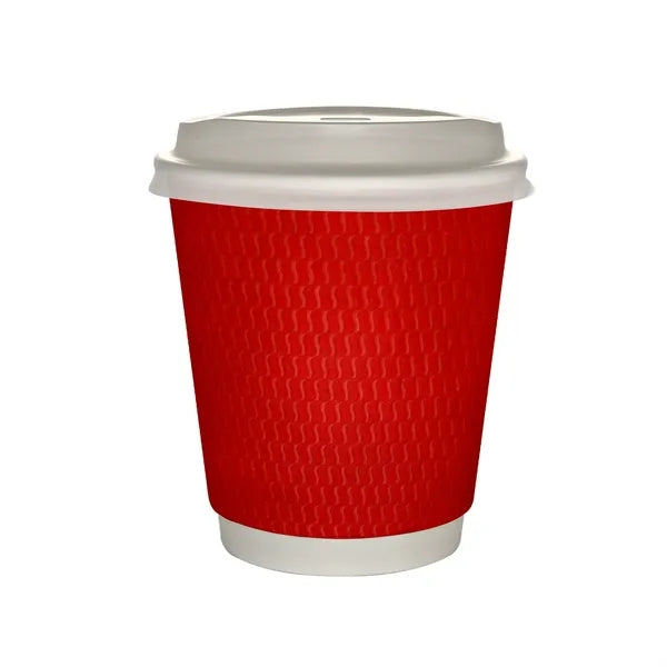 10 oz Full Color Wave Insulated Paper Cup With Lid