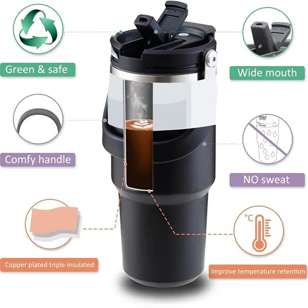 30OZ Travel Car Water Bottle