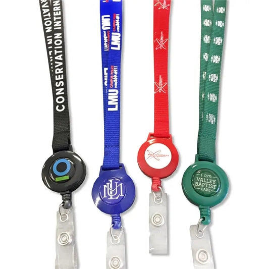 Printed Lanyard and Retractable Badge Reel Set