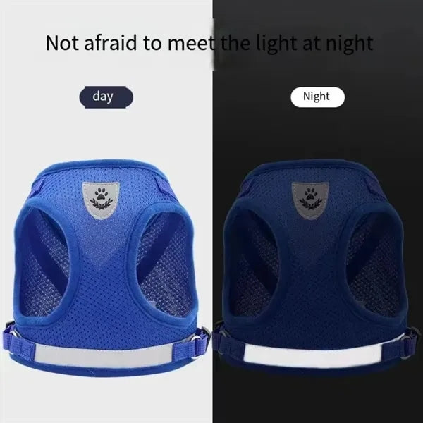 Pet Leash Reflective Vest Set