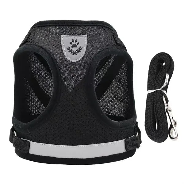 Pet Leash Reflective Vest Set