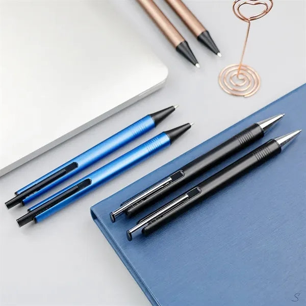 Metal Retractable Ballpoint Pen Office Click Rollerball