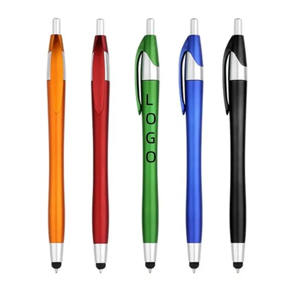 Office Retractable Ballpoint Stylus Pen for Touch Screens