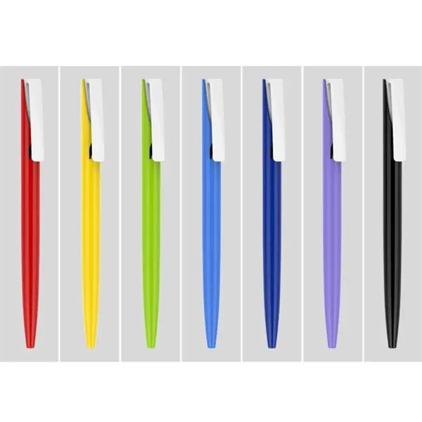 Ballpoint Pen Slim Colorful Retractable Plastic Ball