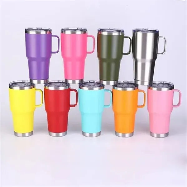 30oz Stainless Steel Coffee Tumbler with Handle