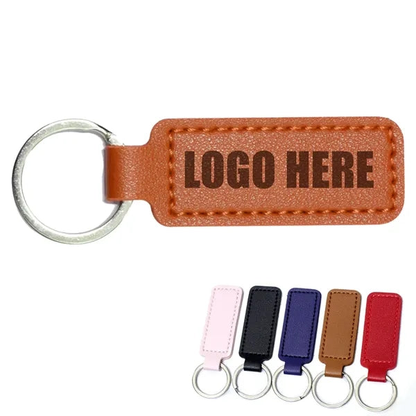 PU Keychain Vegan Leather Leatherette Keyring