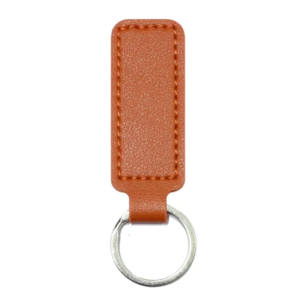 PU Keychain Vegan Leather Leatherette Keyring