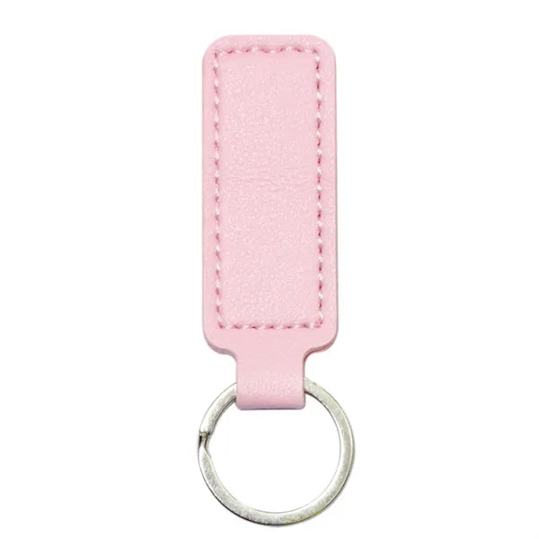 PU Keychain Vegan Leather Leatherette Keyring