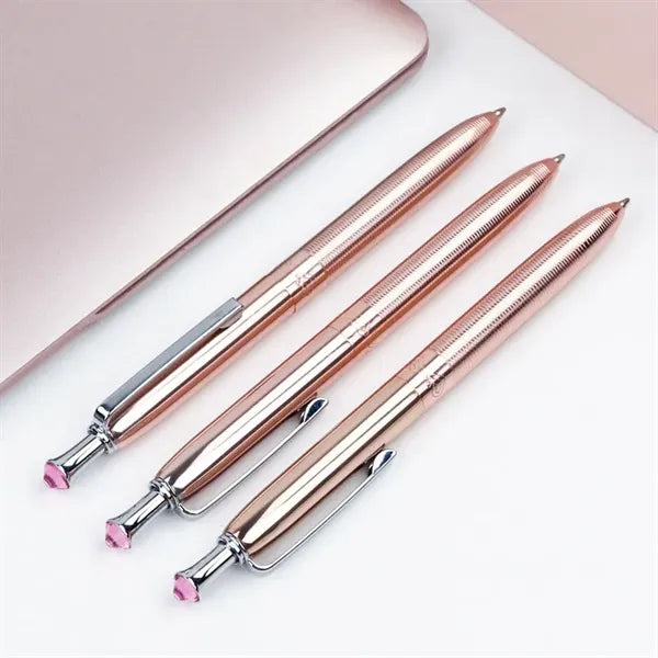 Retractable Ballpoint Journaling Pens With Rhinestones