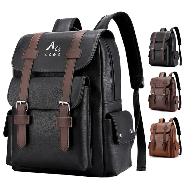 Large Capacity PU Leather Backpack