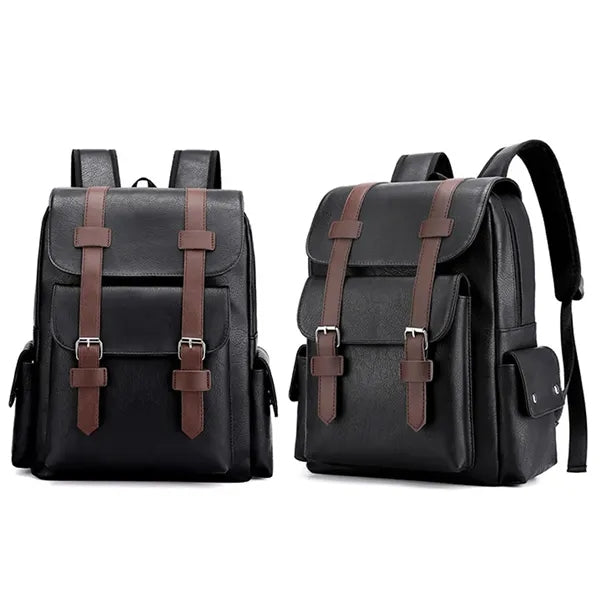 Large Capacity PU Leather Backpack