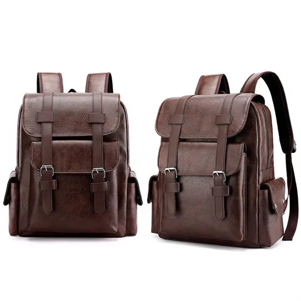 Large Capacity PU Leather Backpack