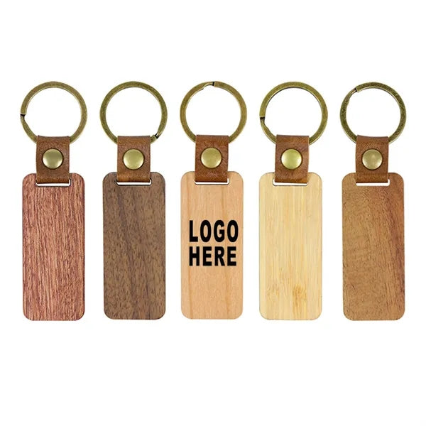 Wooden Zinc Alloy Key Tag