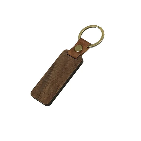 Wooden Zinc Alloy Key Tag