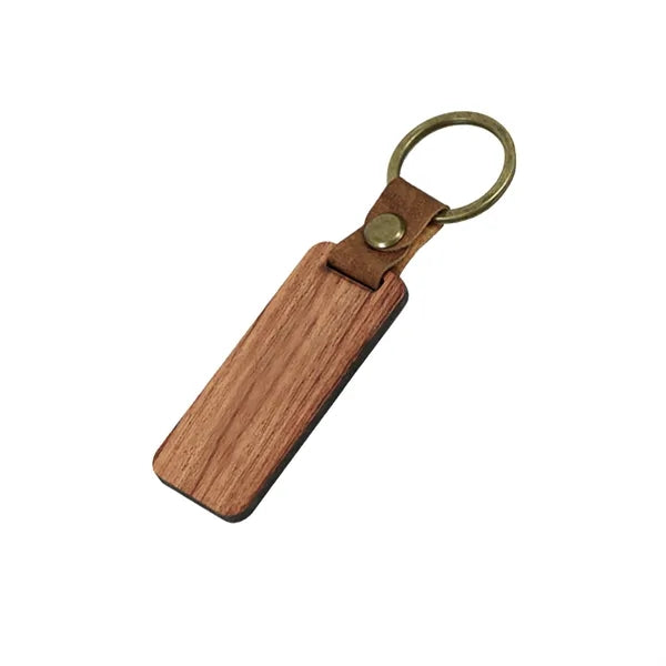 Wooden Zinc Alloy Key Tag