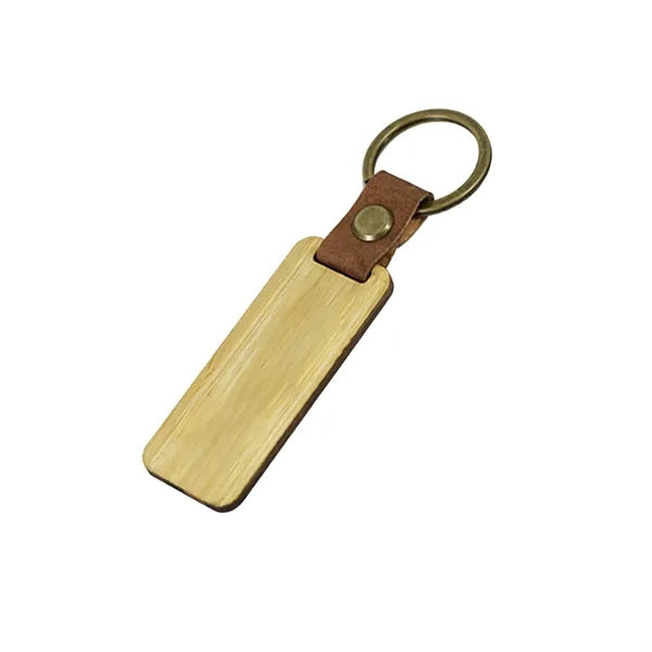 Wooden Zinc Alloy Key Tag