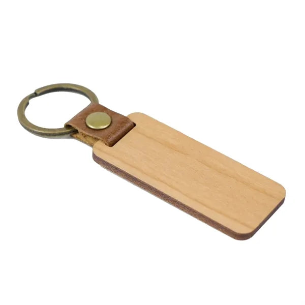 Wooden Zinc Alloy Key Tag