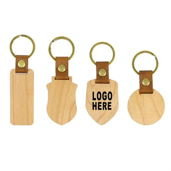 Wooden Zinc Alloy Key Tag