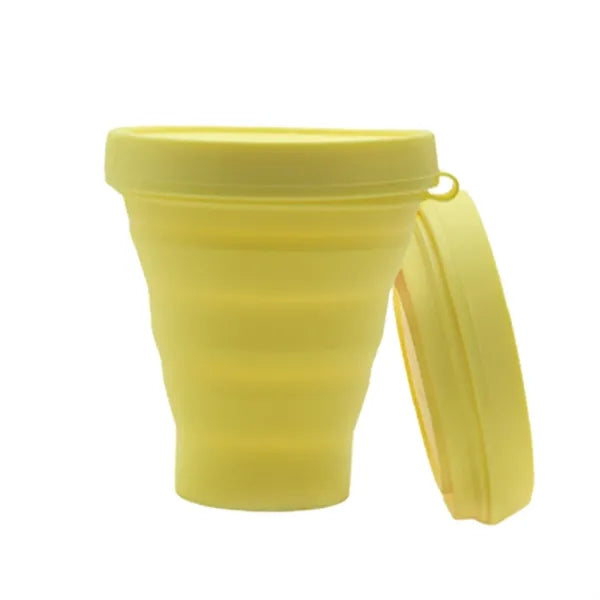 10.9OZ Portable Outdoor Camping Foldable Silicone Water Cup