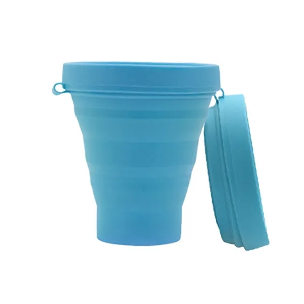 10.9OZ Portable Outdoor Camping Foldable Silicone Water Cup
