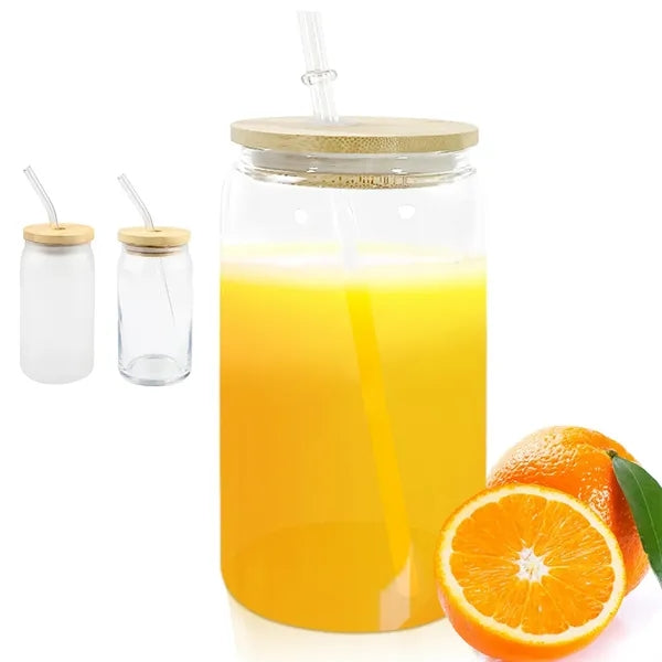 Glass Mason Jar Drink Cup