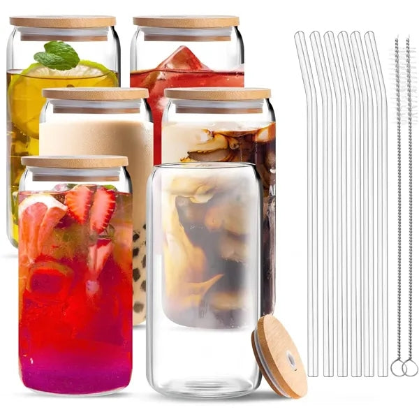 Glass Mason Jar Drink Cup