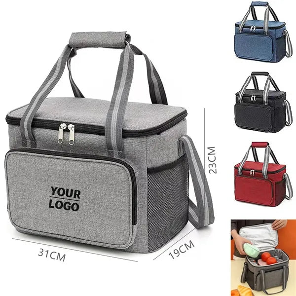 Large Capacity Insulated Cooler Lunch Bag
