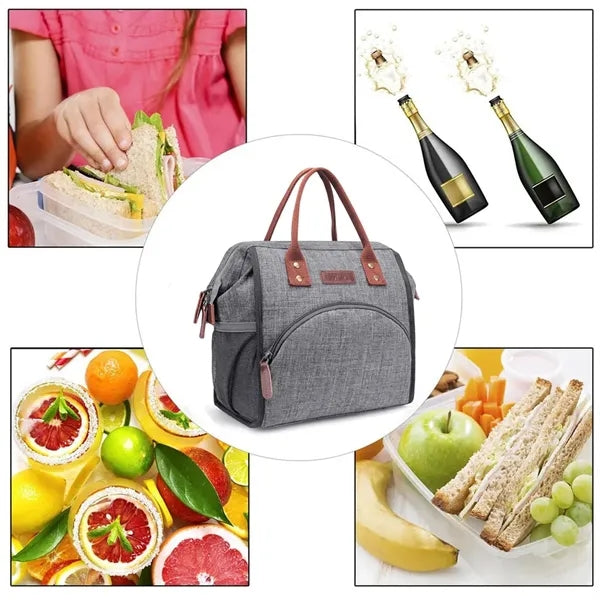 Wide-Open Insulated Lunch Box Tote Bag