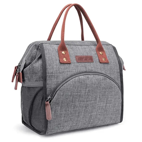 Wide-Open Insulated Lunch Box Tote Bag