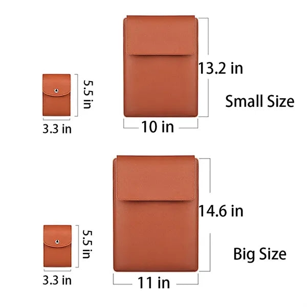PU Leather Protective Laptop Case with Bag Holder Mousepad