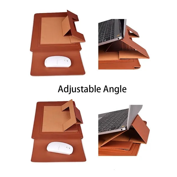 PU Leather Protective Laptop Case with Bag Holder Mousepad